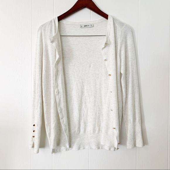 Zara Knit Button Cardigan Size Large - Picture 6 of 9